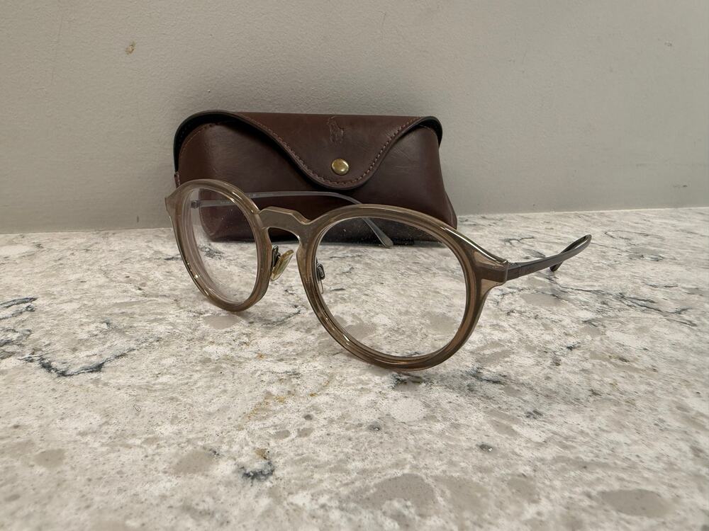 Ralph Lauren Polo PH 2188 Eyeglasses Beige Frame Gunmetal Accents